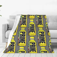 P-Prime Yellow Drink Blankets Hydration Lemonade Travel Office Flannel Throw Blanket Warm Soft Couch Bed Bedspread Birthday Gift