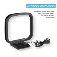 FM AM Loop Antenna For Receiver 2 Pin Antenna For Clock Radios Compact Disc Receiver Sharp Chaine Yamaha AV Amplifier Radio U6H3