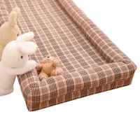 【Embrace英柏絲】典雅格紋系列 寵物睡墊 寵物床 記憶床墊-中(80x50)