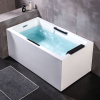 優樂悅~亞克力家用無縫拼接獨立式雙扶手一體浴缸沖浪按摩浴缸14-17米