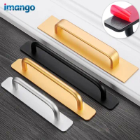 Punch-free Wooden Door Window Handle Aluminum Alloy Balcony Glass Move Self-adhesive Surface Mounted Small Handle and Pull Knob