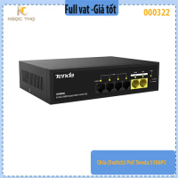 Chia (Switch) PoE Tenda S106PC – 6 cổng 10/100Mbps (4 PoE + 2 Uplink) – PoE 55W – Hàng chính hãng – 