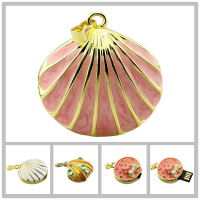 แฟลชไดรฟ์ USB แบบสร้อยคอ ความจุจริง 64GB 8GB 16GB 32GB พร้อมจี้คริสตัลและเพชร