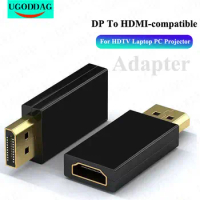 DP To HDMI-compatible Adapter For TV Computer Projector Displayport Female To 4K HDMI-compatible Male Dongle Video PC Connector