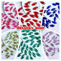 payet diamond kristal akrilik jahit mata sampan size besar ukuran 12 *25 per lusin kerajinan