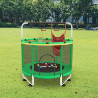 Trampoline for Kids, Baby Toddler Trampoline with Basketball Hoop, 440lbs Indoor Outdoor Toddler Trampoline with Enclosure