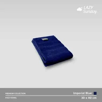 Handuk Kecil / Handuk Muka / Face Towel - Premium Towel 30x40 cm - LAZY Sunday Imperial Blue