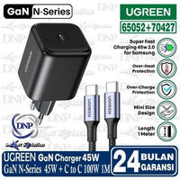 UGREEN Kepala Charger Samsung USB Type C PD Super Fast Charging 25w 45w 2.0 65052 - 65052 GaN N 45W