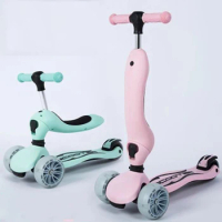 Children's scooters, 2-6 year old children's cars, scooters, surf scooters, flash wheels, 2 in 1 folding scooters, baby walkers,