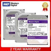 WD Purple 4TB 6TB 8TB Surveillance Hard drive SATA III 64M 3.5" HDD HD Harddisk For Security System Video Recorder DVR NVR CCTV