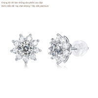 NO.1 Hoa Tai Hoa Hướng Dương Cá Nhân Hóa, Chất Lượng Cao, Bạc 925, Đá Moissanite, Phổ Biến Ở Châu Âu