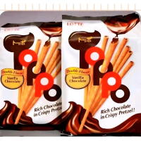 Bánh toppo 320g lotte có 2 vị vani, cacao