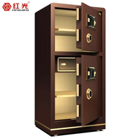保險箱 紅光保險櫃家用辦公80cm 1米大型單門雙門指紋密碼全鋼防盜保險箱 YTL