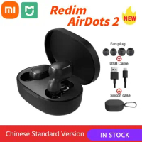 Mijai Xiaomi Redmi Airdots 2 Earphones Mi Original Xiaomi True Wireless Headphones Bluetooth Headset TWS Earbuds Control
