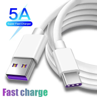 สาย USB Type C, 5A, การชาร์จอย่างรวดเร็ว, ที่ชาร์จโทรศัพท์มือถือ, สายเคเบิลข้อมูล Type C, เข้ากันได้