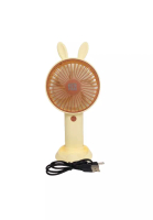 S&amp;J Co. Rabbit Ears Eco Fan Rechargeable USB Handheld Mini Portable - Yellow