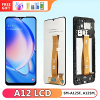 6.5'' A12 Display Screen for Samsung Galaxy A12 A125 A125F Lcd Display Touch Screen Digitizer with Frame Replacement
