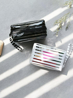 化妝包 韓國透明PVC防水簡約可愛軟妹隨身大容量化妝品收納包旅行洗漱包  交換禮物全館免運