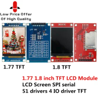 SAMIORE 1.77 1.8 inch TFT LCD Module LCD Screen SPI serial 51 drivers 4 IO driver TFT Resolution 128*160 1.8 inch TFT interface