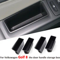 2Pcs Car Side Door Armrest Handle Storage Box for Volkswagen VW Golf 8 MK8 2020 2021 R Gti Gte Container Organizer Accessories