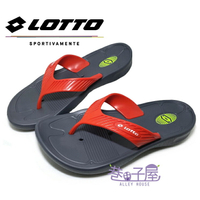 LOTTO樂得-義大利第一品牌 男款超彈性排水運動海灘拖鞋 [3662] 紅 MIT台灣製造【巷子屋】