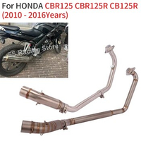 Slip On For HONDA CBR125 CBR125R CB125R CBR 125 125R 2010 - 2016 51mm Motorcycle Exhaust Escape Muffler Modify Front Link Pipe