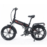 RANDRIDE YX20M 20 Inch Folding Bike Electric 4.0 Fatbike Shimano 7 Speed 1000W 17Ah E Bicycle with Integrated Wheel for Cycling