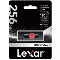 LEXAR JUMPDRIVE D300 256GB USB 3.1/TYPE-C OTG 130MB 隨身碟 黑色 (V158)