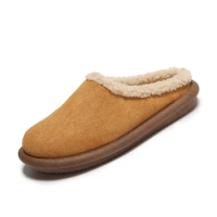 Baotou cotton slippers home half slippers thick sole plus velvet warm Birkenstock shoes for outer wear