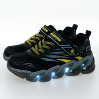 Skechers 407108LBKMT 買鞋送襪 蝙蝠俠 DC聯名款 S LIGHTS 中童燈鞋 限量版 黑