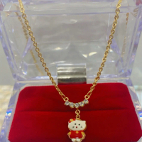 Kalung anak rante medan liontin hellokitty full 3 gram emas muda