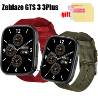 3in1 Wristband for Zeblaze GTS 3 Plus Strap Smart watch Band Nylon Canva Belt Screen Protector