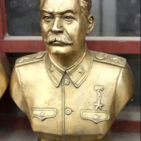 12" Bronze copper Art sculpture Politician Stalin Joseph statue