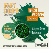 Pelet Makanan Baby Shrimp Spirulina Naikan Warna Koi, Mas Koki, Arwana, Channa, Pbass, Oscar, Louhan