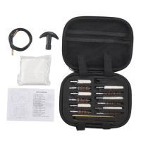 19pcs/set Tactical Gun Cleaning Kit for 22/38/9/40/45mm Caliber for Handgun Rifle Pistol Gun Brush Tool Kit Hunting Accessories