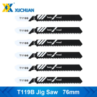 T119B Jig Saw Blade HCS Wood Assorted Blades For Wood Plastic Cutting T Shank Power Tool Reciprocating Saw Blade