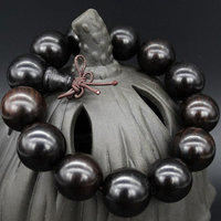 天然印尼黑檀手串佛珠手鏈紫檀男女士黑檀木手串念珠轉運飾品天然