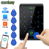 Camluxy 2.4G Wifi Tuya APP Access Control System Kits RFID Fingerprint Keypad Electric Door Magnetic Lock Strike Waterproof