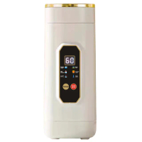 【MUJIE】316不銹鋼電動燒水杯 智能數顯保溫杯 650ML(旅行便攜電熱水壺 快煮壺 母親節禮物)