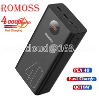 Power Bank Fast Charge QC18W Portable Battery External Charger 40000 Mah Powerbank for IPhone 12 Xiaomi ROMOSS PEA 40 40000mAh