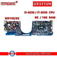 UX331UN MX150/2G GPU i5/i7-8th Gen CPU 8GB RAM Laptop Motherboard For Asus UX331U UX331UN UX331 Mainboard 100% Tested