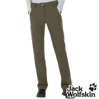 【Jack wolfskin 飛狼】女 保暖休閒長褲 (潑水加工 / 內磨毛) 登山褲『棕卡』