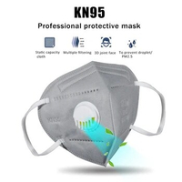 KN95 Mouth Mask Valved Protective Dust Face Mask Protective Mascarilla Respirator Masks 95% Filtration Kn95 Mask Reuseable