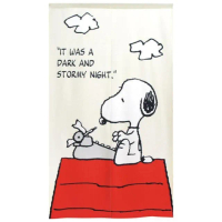 【COSMO】史努比 SNOOPY 門簾 卡通門簾 85X150CM 塔克(平行輸入 年末除舊布新)