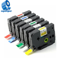 EQUITPER 12mm*8m Compatible For Brother Label Printer Ribbon Tz Labels Compatible P-touch Printers Ribbon Printer Customized