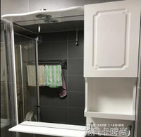 掛牆式衛生間浴室鏡櫃衛浴置物架帶燈壁掛洗手間化妝鏡子鏡面櫃 【麥田印象】