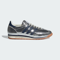 ADIDAS ORIGINALS 愛迪達 阿迪達斯 三葉草 金屬 皮革 休閒運動鞋-銀藍色 SL 72 OG W-JH8654