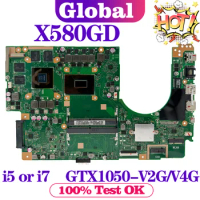 KEFU Mainboard For ASUS Vivobook N580G NX580G M580G N580GD NX580GD M580GD X580GD Laptop Motherboard i5 i7 8th GTX1050-V2G/V4G