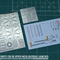 for RG 1/144 RX-93-v2 Hi-Nu v Hyper Mega Bazooka Launcher Premium PB AW9 MADWORKS S34 Metal Detail Parts Etched Sheet with Decal