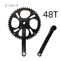 [TSUKI] Bicycle Chainring 36,40,44,48,52 Teeth Black Single Speed Square Wheel Folding Bicycle Crank